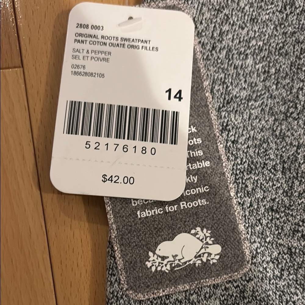 Kids Original Roots Salt & Pepper Sweatpants / Jogger - size Y14 - Picture 12 of 14